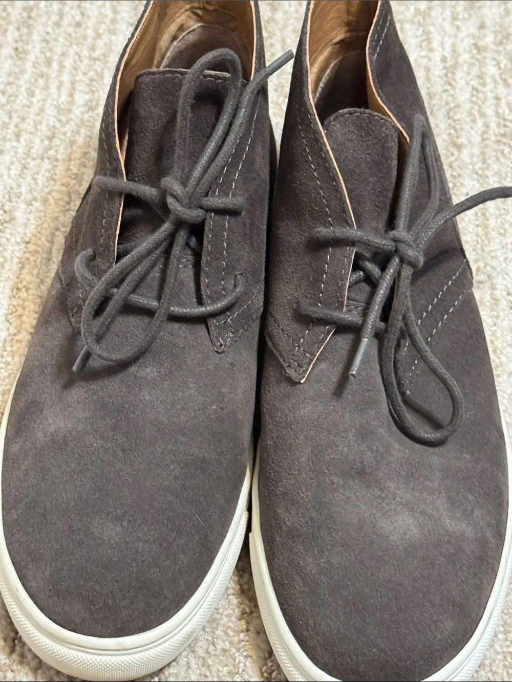 Lucky Brand Men’s Gray Suede Chukka Boots Lace Up Casual Shoes
